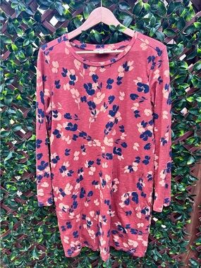Toad&Co Rust Floral Long-Sleeve Tunic/Dress
